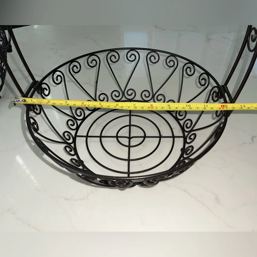 Simple Houseware Bronze 2-Tier‎ Countertop Fruit Basket Bowl Storage